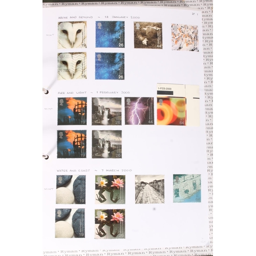 GREAT BRITAIN GB mint stamp collection spanning 20002009, estimated