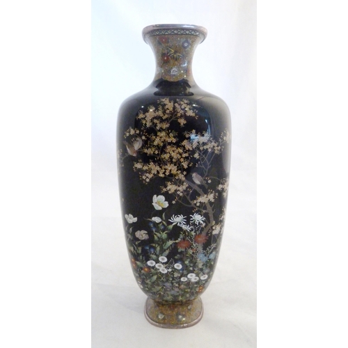 310 - Hayashi Kodenji (1831 - 1915)Fine Japanese cloisonné enamel bird tree vase, Meiji 1868 - 1912, worke... 
