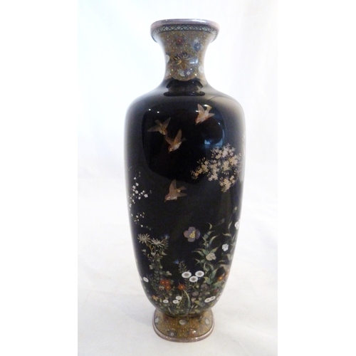 310 - Hayashi Kodenji (1831 - 1915)Fine Japanese cloisonné enamel bird tree vase, Meiji 1868 - 1912, worke... 