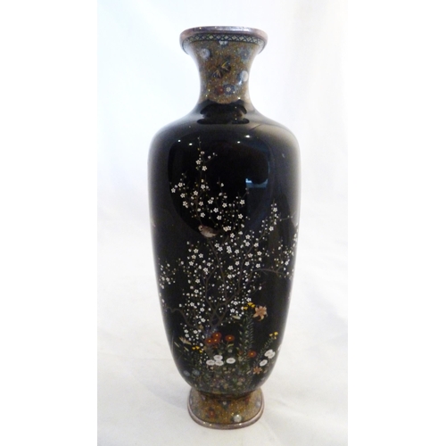 310 - Hayashi Kodenji (1831 - 1915)Fine Japanese cloisonné enamel bird tree vase, Meiji 1868 - 1912, worke... 