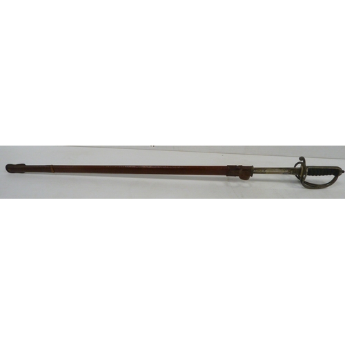 217 - George V Scottish Royal Artillery officer's sword, etched single edge blade with regimental title an... 