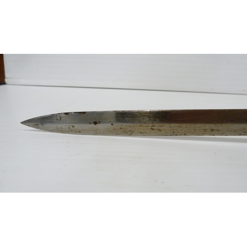 217 - George V Scottish Royal Artillery officer's sword, etched single edge blade with regimental title an... 