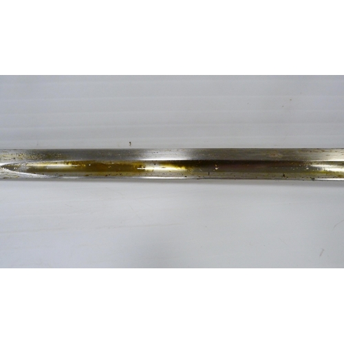 217 - George V Scottish Royal Artillery officer's sword, etched single edge blade with regimental title an... 