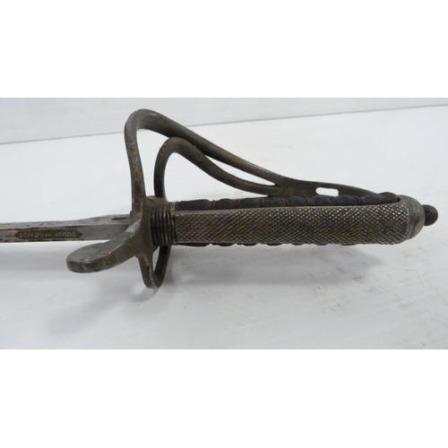 217 - George V Scottish Royal Artillery officer's sword, etched single edge blade with regimental title an... 