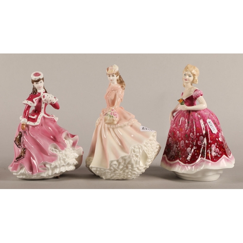 28 - Three Coalport Figurines to include The Skater, Autumn Colours, and Rosemary (3)