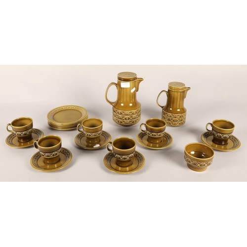 30 - Beswick mid century part coffee set, including coffee and water pots, etc