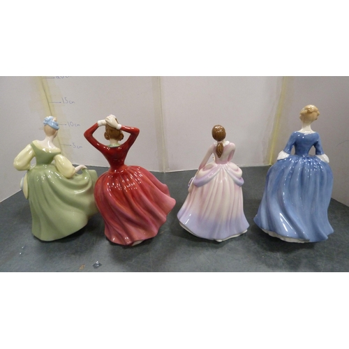 106 - Four Royal Doulton figures to include 'Alison', 'Barbara', 'Fair Lady' and 'Katrina'.  (4)