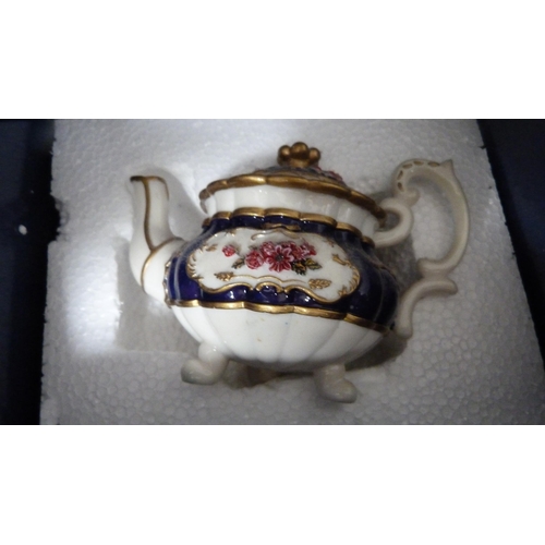 135 - Collection of boxed Mayfair model teapots (one shelf).