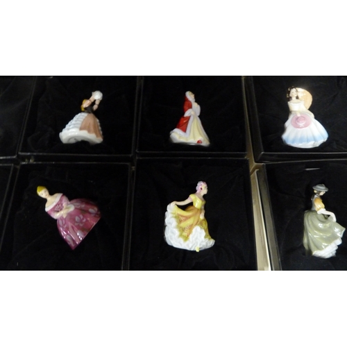 148 - Large collection of boxed miniature Royal Doulton figures from the Royal Doulton Miniature Ladies co... 