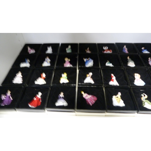 148 - Large collection of boxed miniature Royal Doulton figures from the Royal Doulton Miniature Ladies co... 