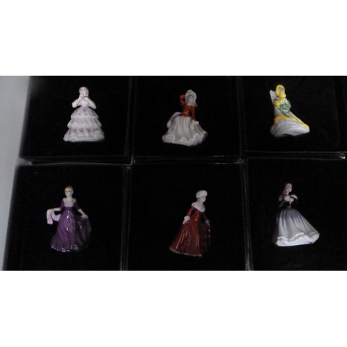 148 - Large collection of boxed miniature Royal Doulton figures from the Royal Doulton Miniature Ladies co... 