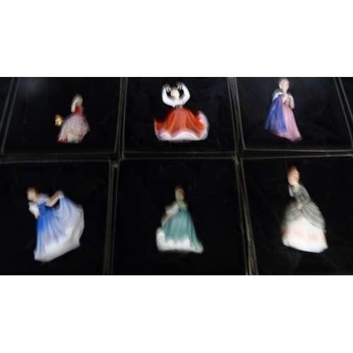 148 - Large collection of boxed miniature Royal Doulton figures from the Royal Doulton Miniature Ladies co... 