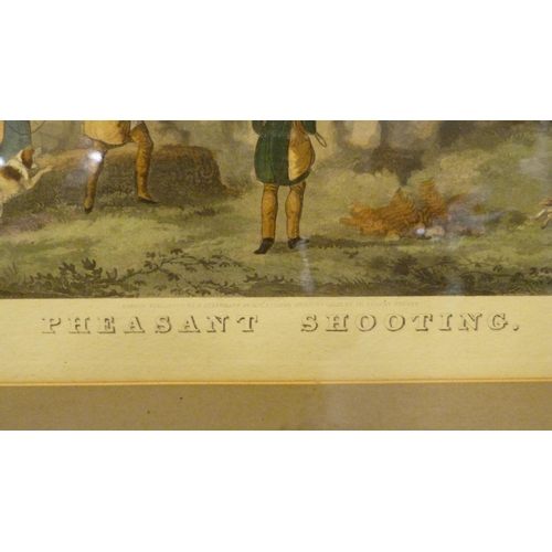 174 - Titled sporting prints to include 'Pheasant Shooting', 'Wild Duck Shooting', 'Partridge Shooting' an... 