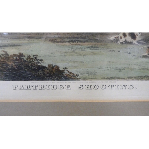 174 - Titled sporting prints to include 'Pheasant Shooting', 'Wild Duck Shooting', 'Partridge Shooting' an... 