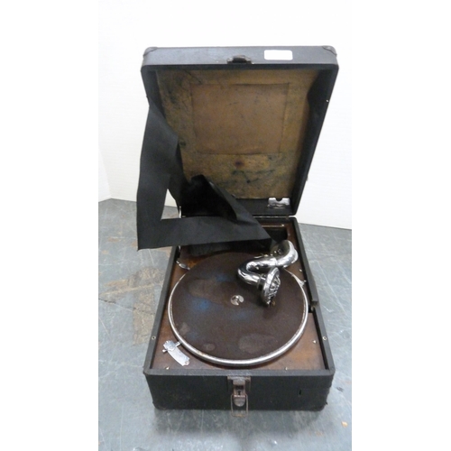 191 - Two portable gramophones.  (2)