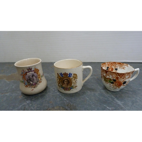 192 - Assorted china and ceramics to include commemorative tankards.