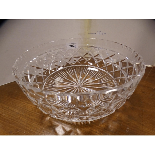 202 - Royal Doulton crystal bowl and a Waterford crystal bowl, both in fitted boxes.  (2)