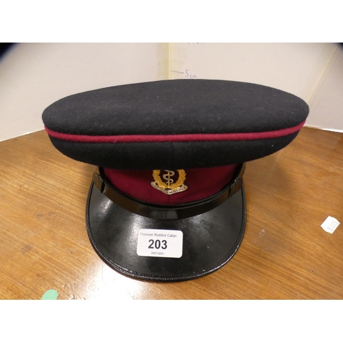 203 - Royal Army Medical Corps cap.