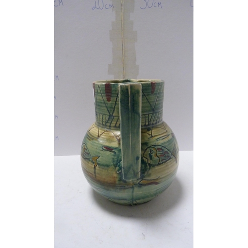 214 - Shorter 'Aztec' jug designed by Mabel Leigh.