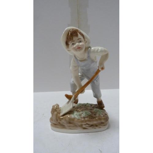 222 - Royal Worcester figure, 'Saturday's Child Works Hard for a Living'.