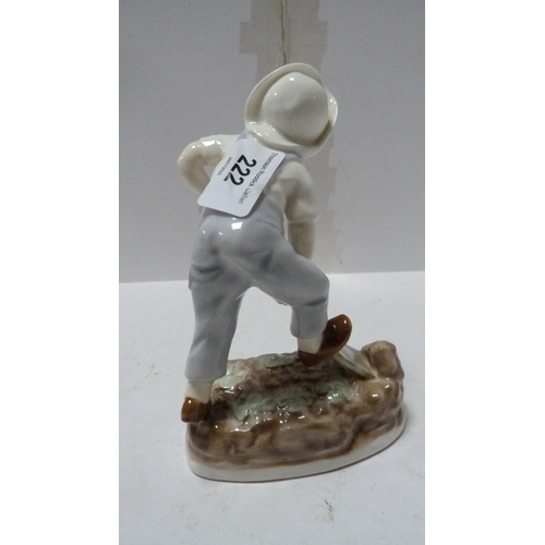 222 - Royal Worcester figure, 'Saturday's Child Works Hard for a Living'.