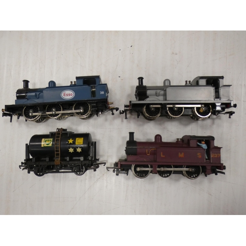 23 - Two boxes of assorted model engines, rolling stock etc.