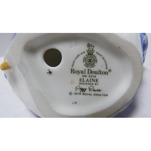 232 - Three small Royal Doulton figures to include 'Bedtime', 'Dinky Do' and 'Elaine'.  (3)