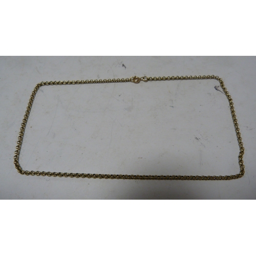 236 - 9ct gold flat curb link chain, 6.9g.