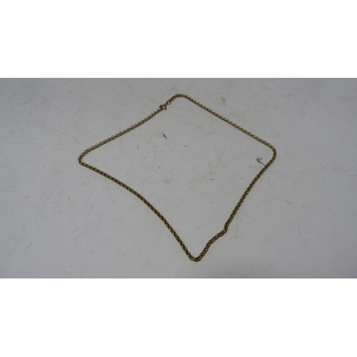 236 - 9ct gold flat curb link chain, 6.9g.