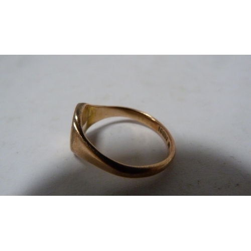 238 - Gent's 9ct gold Masonic ring, 7.9g.