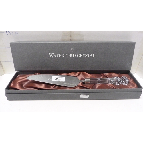 248 - Waterford Crystal glass-handled cake slice, in original fitted box.