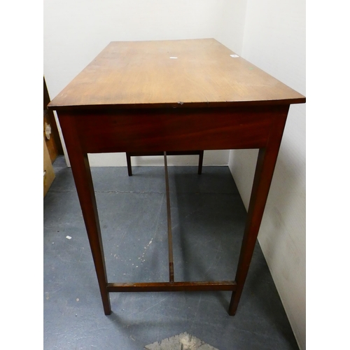 264 - Edwardian mahogany two-drawer writing table.