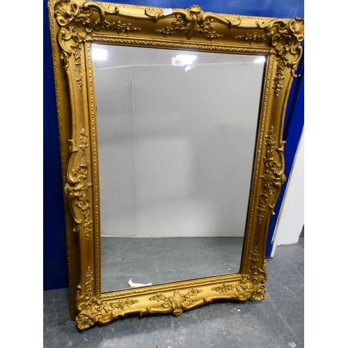 271 - Victorian-style gilt-framed wall mirror.