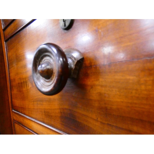 273 - Victorian mahogany combination wardrobe with assorted drawers to the centre flanked by glazed doors.