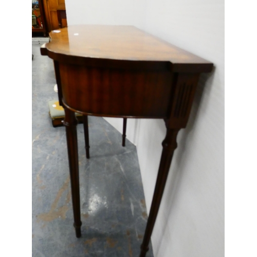 278 - Reproduction mahogany hall table.