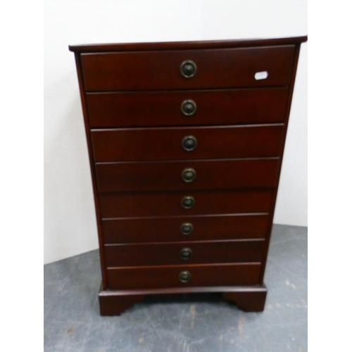 280 - Contemporary painted child's chest of four drawers and a reproduction chest of drawers.  (2)