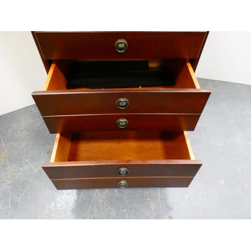 280 - Contemporary painted child's chest of four drawers and a reproduction chest of drawers.  (2)