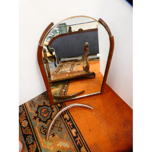 297 - Victorian mahogany dressing mirror (mirror a/f).