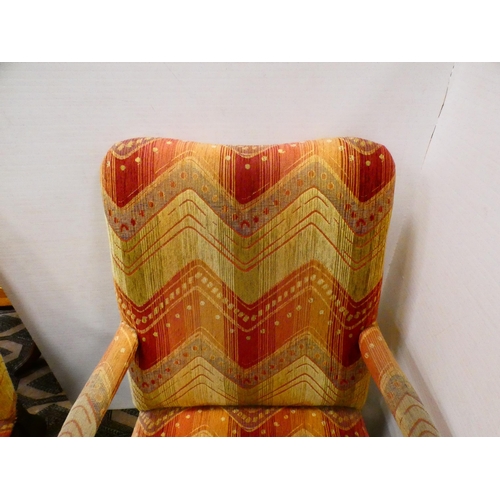 302 - Reproduction upholstered library armchair.