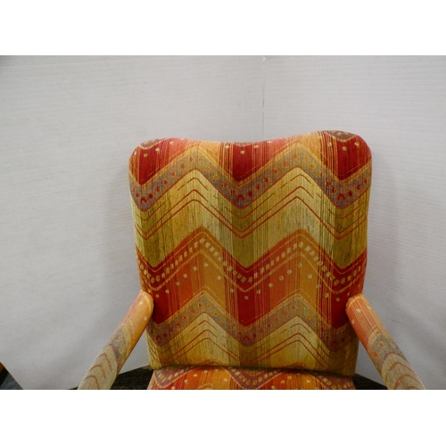 303 - Reproduction upholstered library armchair.