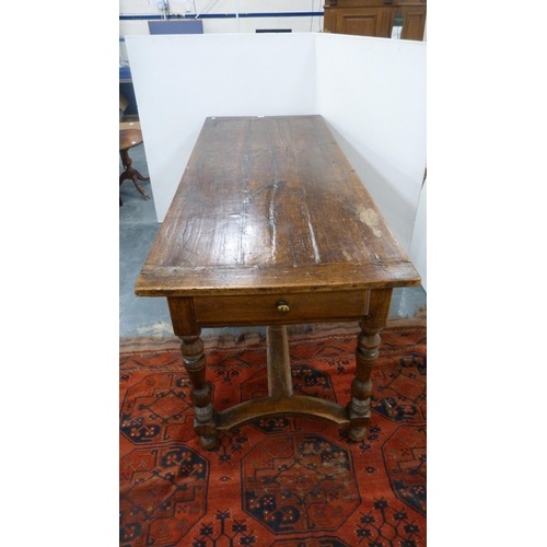 325 - Antique ash and elm farmhouse refectory table.