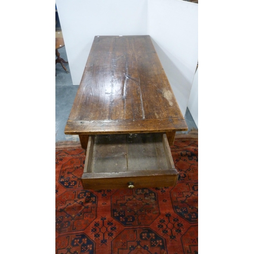 325 - Antique ash and elm farmhouse refectory table.