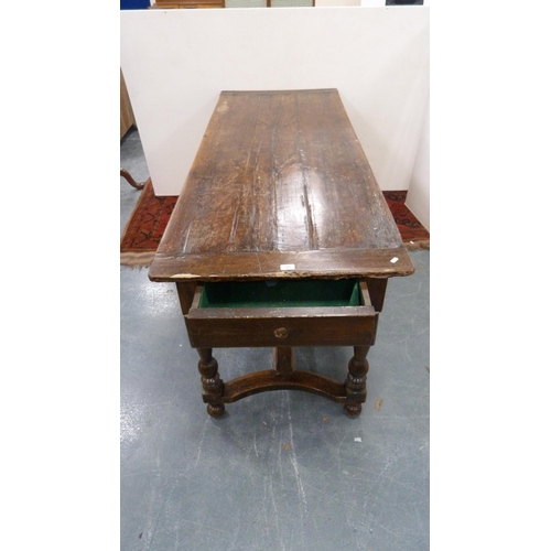 325 - Antique ash and elm farmhouse refectory table.