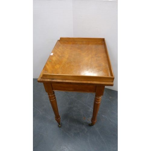 332 - Victorian satinwood wash stand with three-quarter gallery.