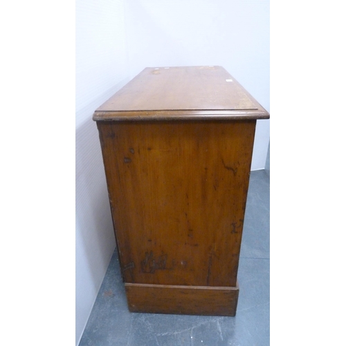 336 - Victorian satinwood chest of two short and two long drawers.