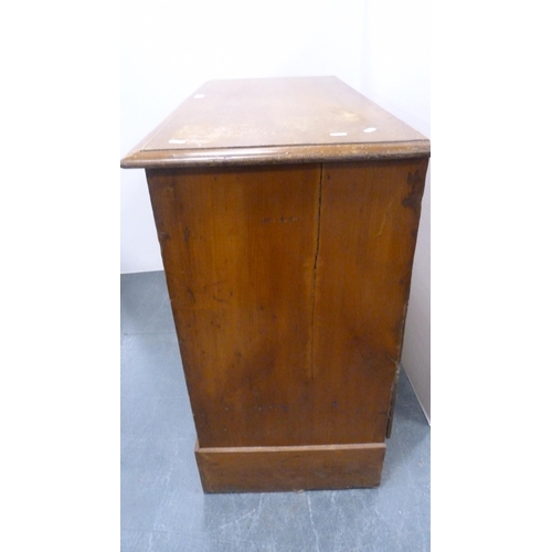 336 - Victorian satinwood chest of two short and two long drawers.