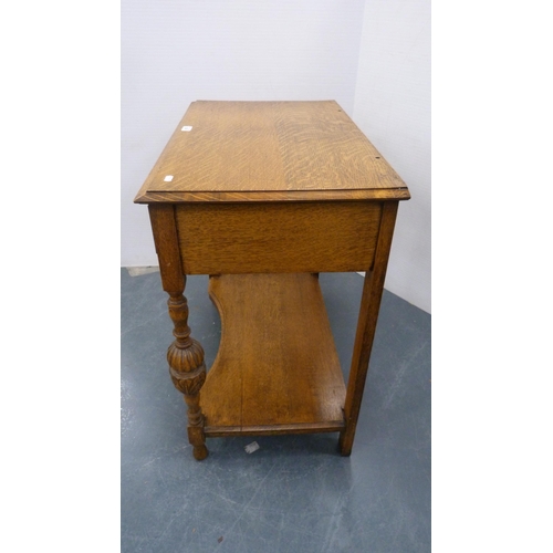 339 - Jacobean revival carved oak side table.