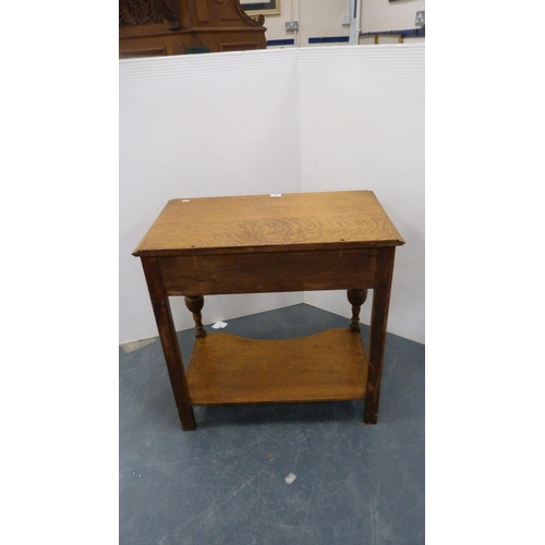 339 - Jacobean revival carved oak side table.