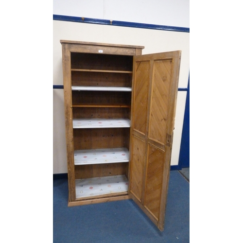 340 - Antique pitch pine farmhouse pantry cupboard.