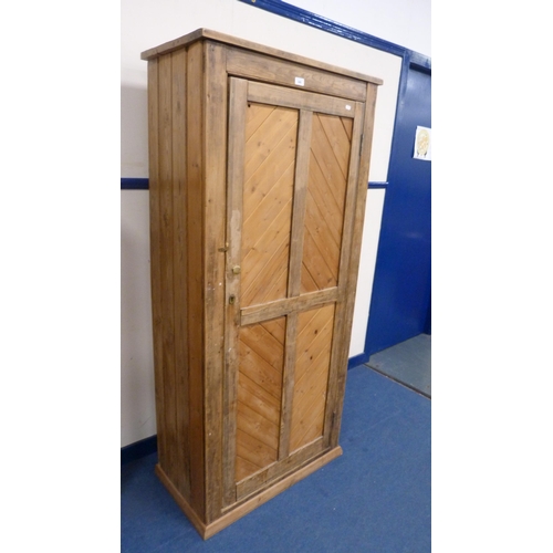 340 - Antique pitch pine farmhouse pantry cupboard.